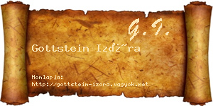 Gottstein Izóra névjegykártya